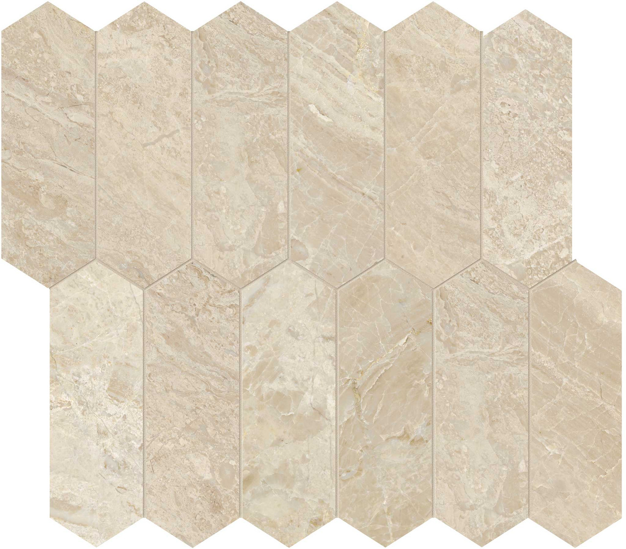 IMPERO REALE 2X6 PICKET POLISHED MARBLE MOSAIC 