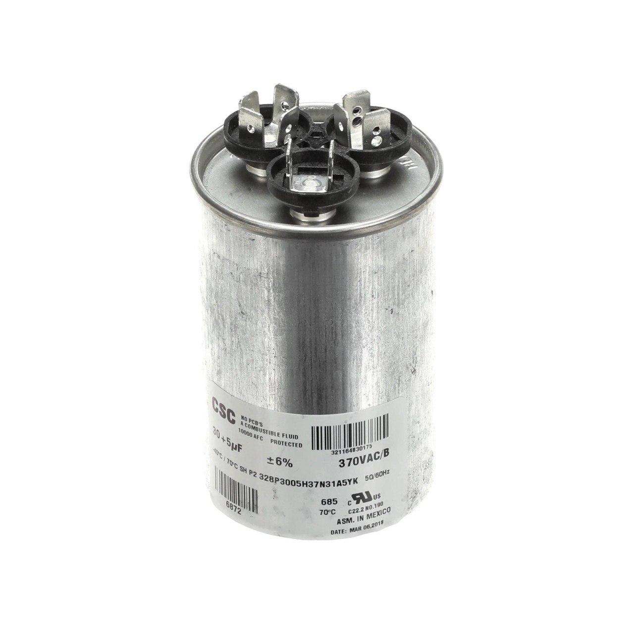 York S1-02432083000 CAPACITOR,RUN DUAL,60/5MFD,440V,ROUND