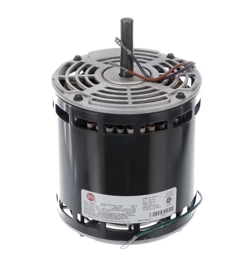 York Blower Motor 208-230V 60HZ 1Ph 3-Speed 1075RPM 3/4HP