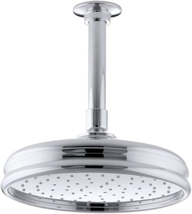 Kohler 8" Traditional Round Rain Shower Head, 1.75 GPM, Polished Chrome