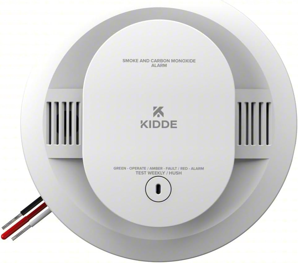Kidde FireX 21033083 Hardwired Smoke and Carbon Monoxide Alarm, AA Backup