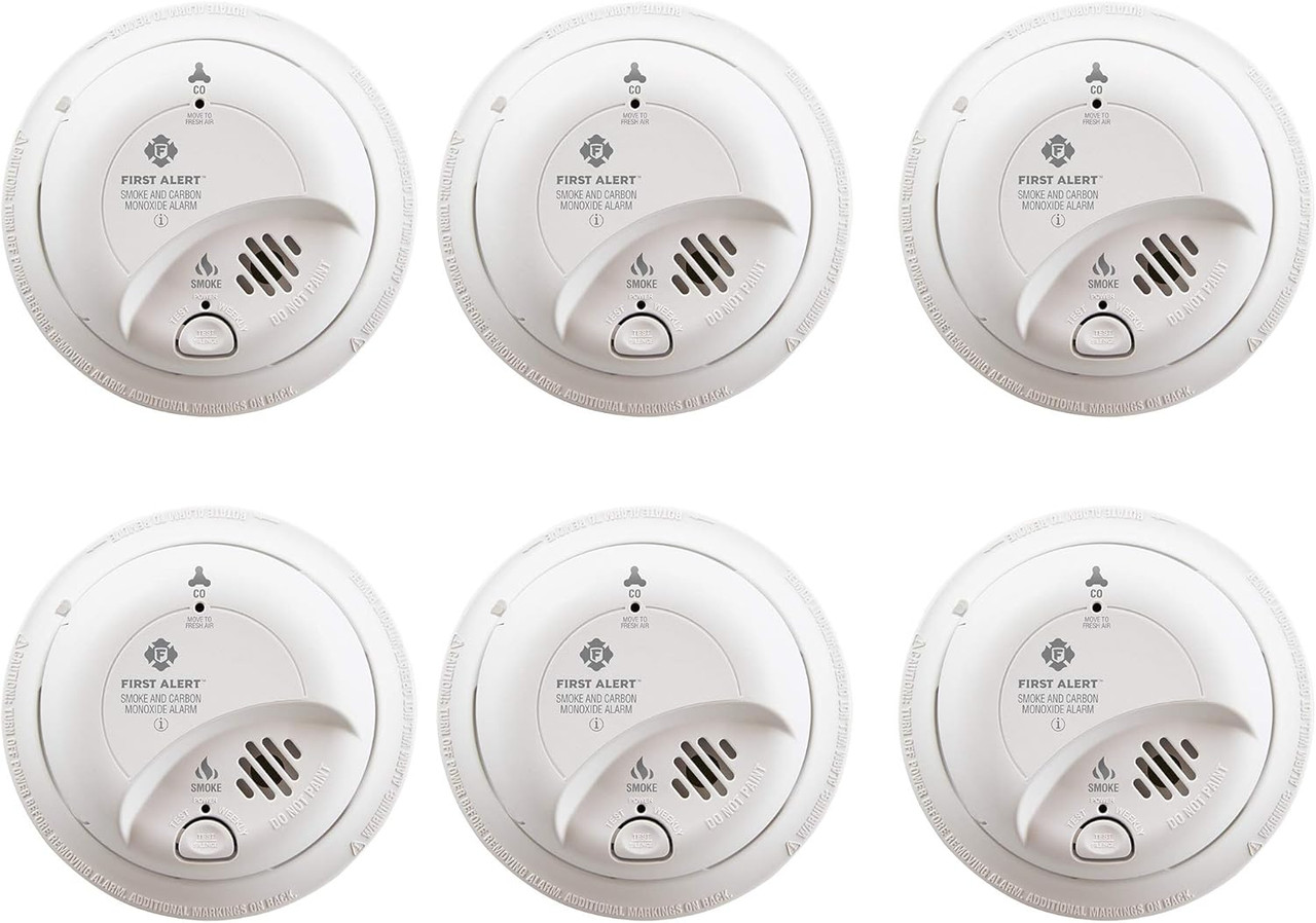 BRK SC9120B6CP Hardwired Smoke and Carbon Monoxide Alarm, 6-Pack Contractor Pack