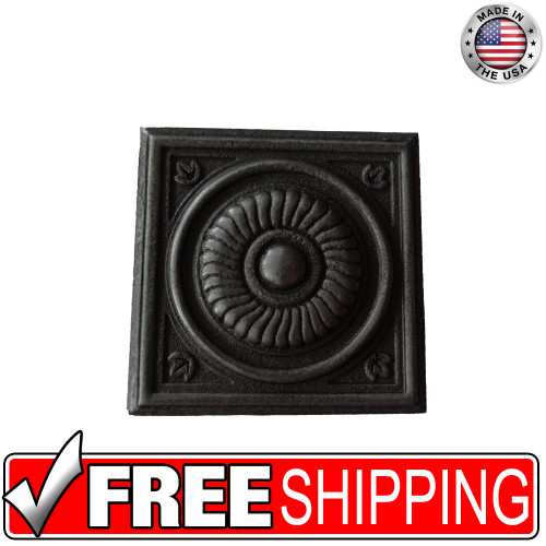 2X2 Deco | Metal Look | Scudo Medallion Pewter | Tile344022003C