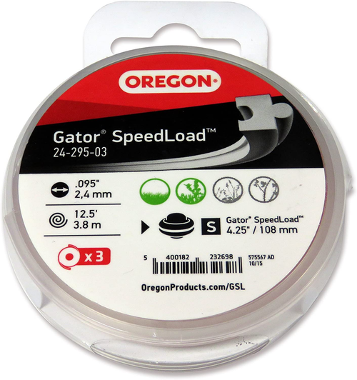 Oregon Gatorline Rasentrimmer-Schnur .08 Zoll | 1248 Fuß Spule, Rot | Professionelle Qualität