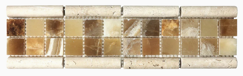 AN 1001-0084 3X12 CHIARO ONYX ELEGANT LISTELLO l STONE DECO