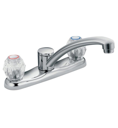 Moen 7900 Chateau 6 1/2" Double Handle Deck Mounted Kitchen Faucet in Chrome Moen 7900 Chateau 6 1/2" Double Handle Deck Mounted Kitchen Faucet in Chrome