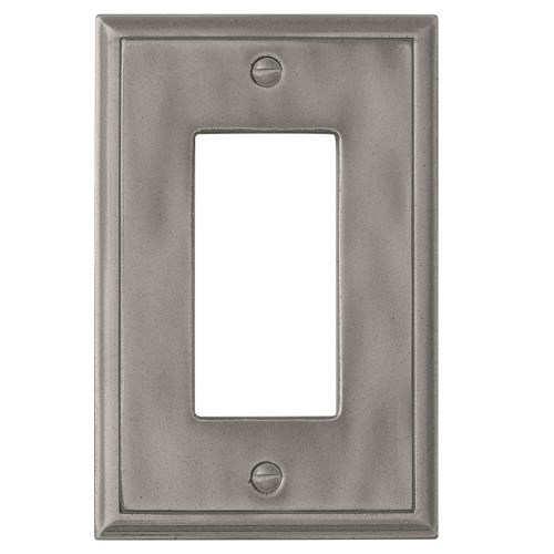 MWP2603-024M Questech  Cast Metal Water Single Decor Brushed Nickel Wall Plate |12 Pack| MWP2603-024M Questech  Cast Metal Water Single Decor Brushed Nickel Wall Plate |12 Pack|