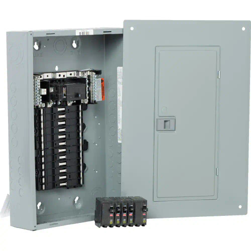 Square D Q024M100PCVP 100 Amp 24-Space 24-Circuit Indoor Main Breaker Plug-On Neutral Load Center Square D Q024M100PCVP 100 Amp 24-Space 24-Circuit Indoor Main Breaker Plug-On Neutral Load Center