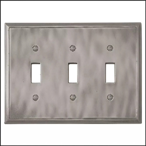 Questech MWP2606-024M Triple Toggle Metal Water Brushed Nickel Wall Plate (8-Pack) Questech MWP2606-024M Triple Toggle Metal Water Brushed Nickel Wall Plate (8-Pack)
