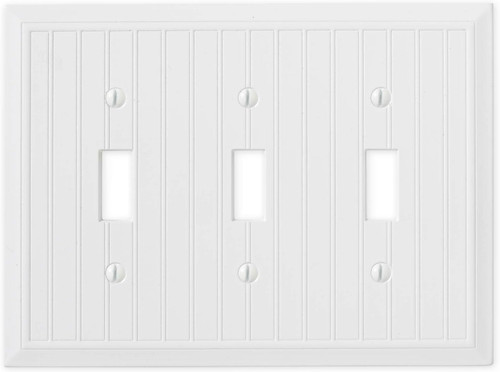 Questech CWP1406-13M Décor Triple Toggle Stone Cottage Polish White  (4-Pack) Questech CWP1406-13M Décor Triple Toggle Stone Cottage Polish White  (4-Pack)