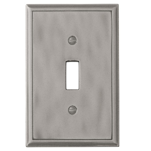 Questech Weybridge Cast Metal Water Single Toggle Brushed Nickel Wall Plate Questech Weybridge Cast Metal Water Single Toggle Brushed Nickel Wall Plate