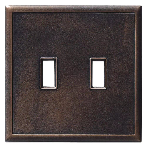 Questech SWP404-70M Weybridge Cast Metal Oil Rubbed Bronze Double Toggle Wall Plate (3-Pack) Questech SWP404-70M Weybridge Cast Metal Oil Rubbed Bronze Double Toggle Wall Plate (3-Pack)