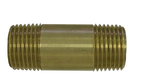 Everbilt 3/8 in. x 3 in. MIP Brass Nipple Fitting |10 Pack| Everbilt 3/8 in. x 3 in. MIP Brass Nipple Fitting |10 Pack|