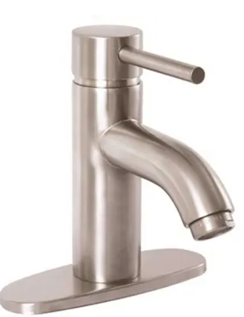 Premier Essen 4 in. Centerset Single-Handle Bathroom Faucet with Pop-Up in Brushed Nickel Premier Essen 4 in. Centerset Single-Handle Bathroom Faucet with Pop-Up in Brushed Nickel
