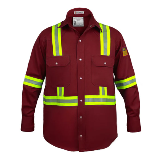 Banox FR3 Reflective. Flame Resistant Long Sleeve Shirt - Red | Size 4XL|  Banox FR3 Reflective. Flame Resistant Long Sleeve Shirt - Red | Size 4XL|