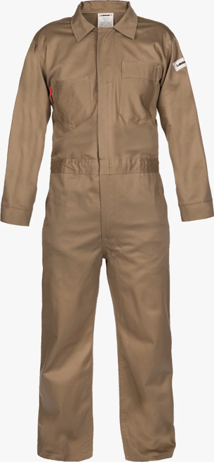 Lakeland 7 Oz Cotton Arc Rated Coveralls - Khaki  | Size L|  Lakeland 7 Oz Cotton Arc Rated Coveralls - Khaki  | Size L|