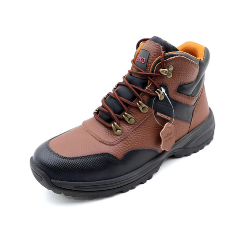 Jerko Waterproof Steel Toe Work Boots - Brown