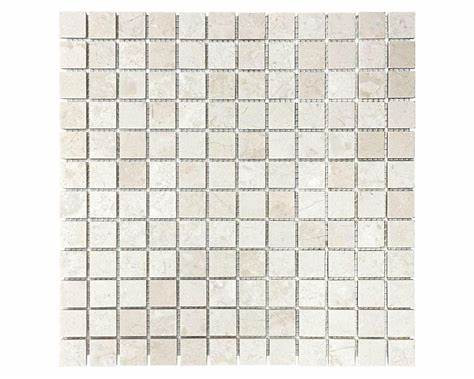 BERKSHIRE CREMA 1X1 HONED MARBLE MOSAIC