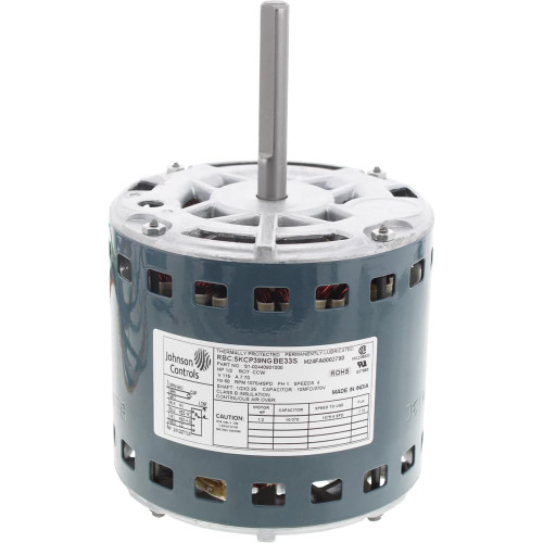 York Blower Motor, 1/2 HP, 1075 RPM, 4-Speed, CCW, 115V