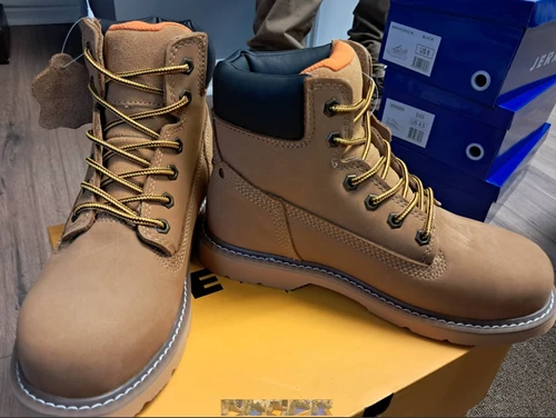 Jerko Waterproof Steel Toe Work Boots - Tan