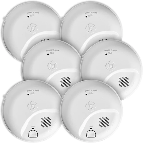BRK First Alert SMICO100-AC Hardwired Smoke & CO Combination Alarm with Battery Backup (6-Pack)