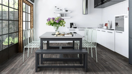 Hardin Valley Nero 8x48 |Porcelain Tile| Builder Grade
