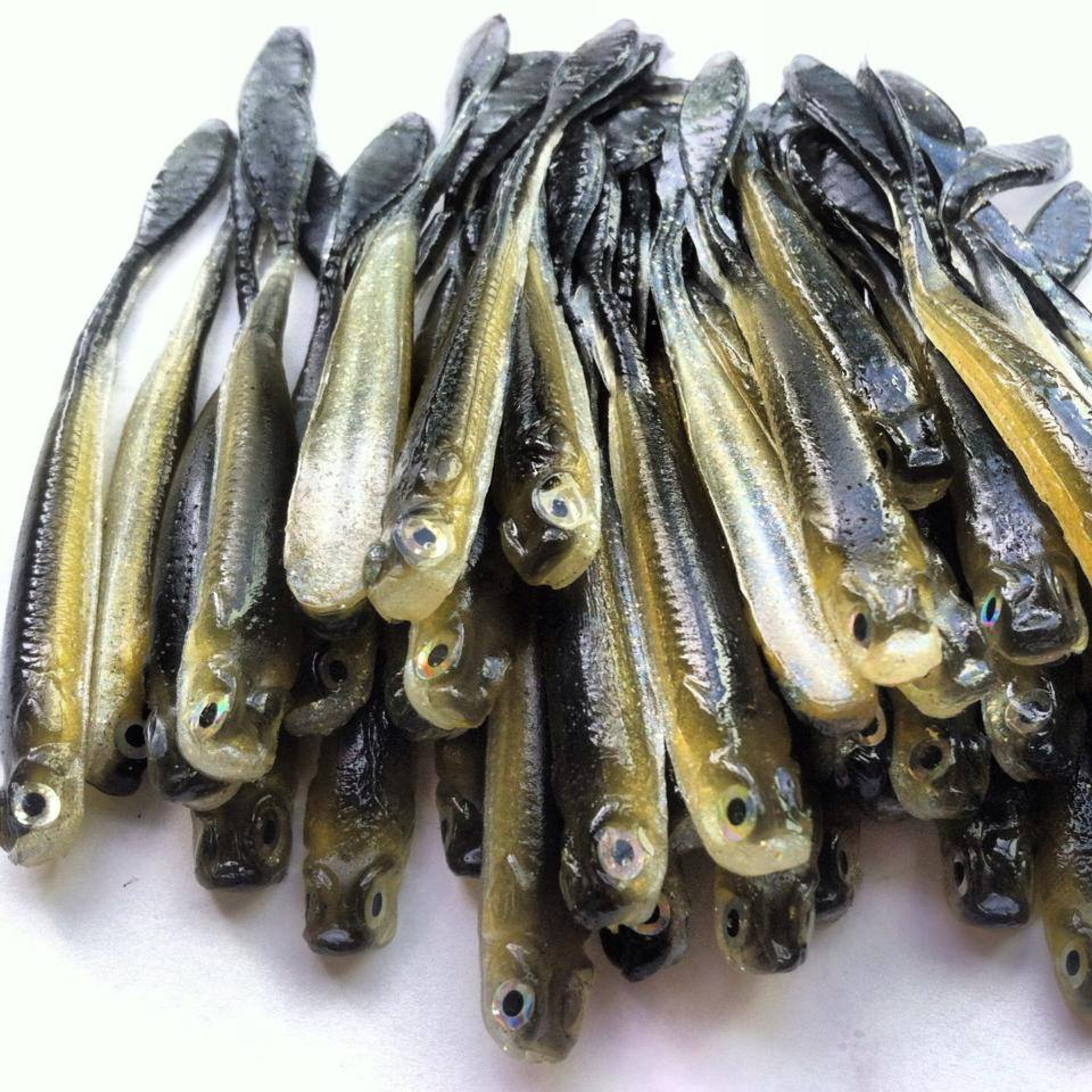 3.5 Drop Shot Minnow Color: Golden Shiner 30 count pack (Pre Order 2-3  Weeks) - Paul Krew Custom Baits