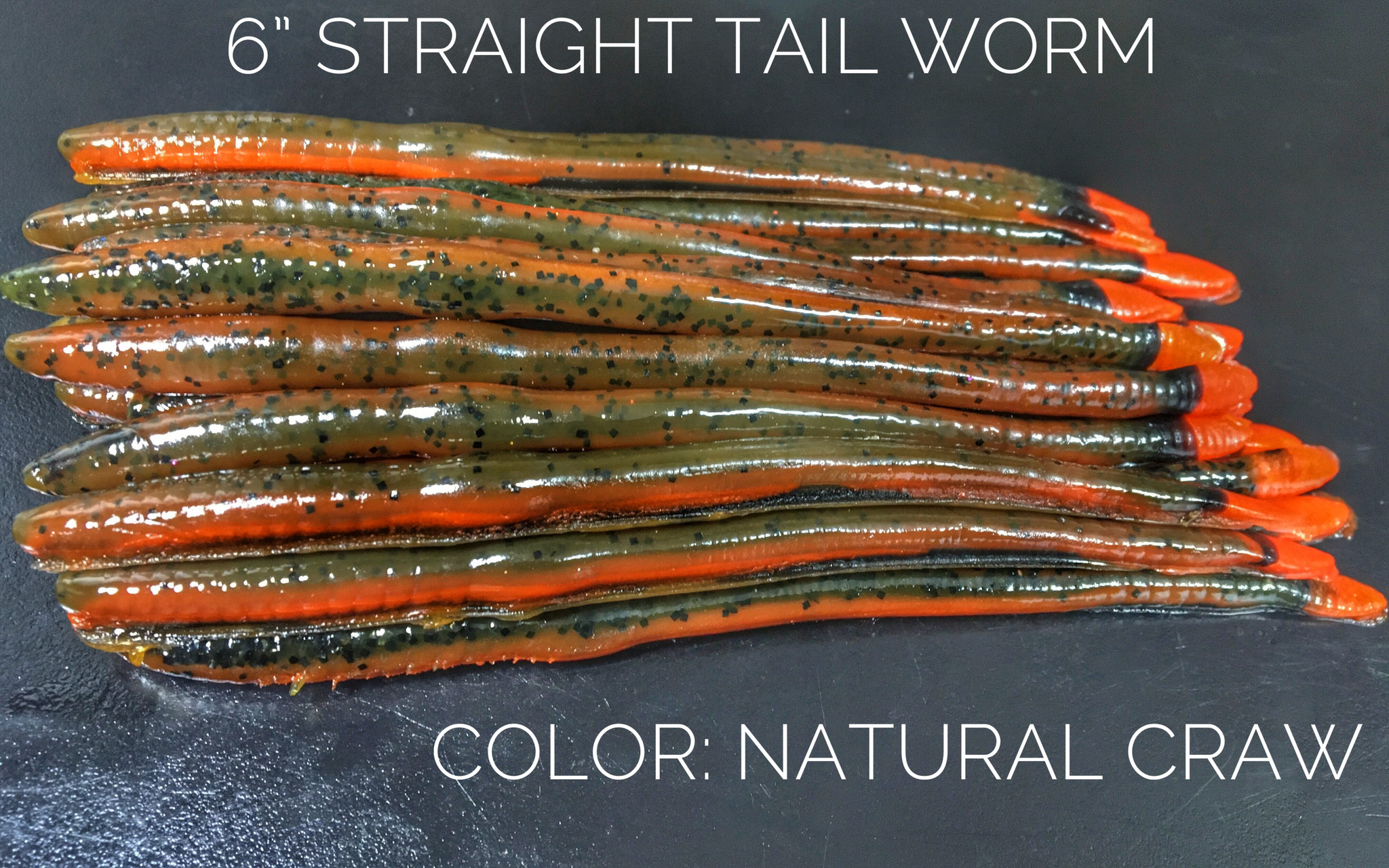 6 Shakey Head Worm Color: Natural Craw 50 Count Pack (Pre Order 2-3 Weeks)  - Paul Krew Custom Baits