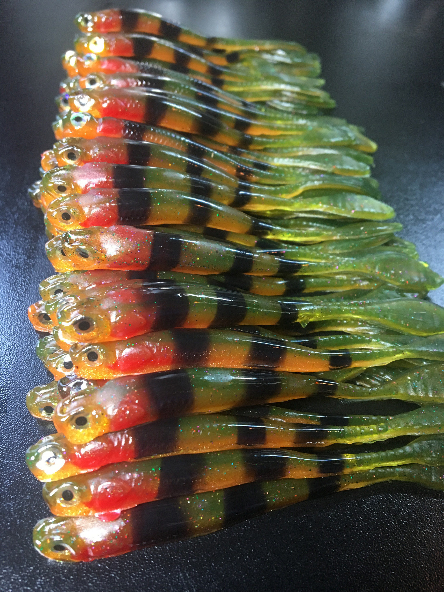 Limited Run* 3.5 Drop Shot Minnow Color: Bright Perch 30 count pack (Pre  Order 2-3 Weeks) - Paul Krew Custom Baits