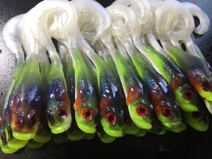 5.5 Ripper Minnow Color: Fish On 25 count pack (Pre Order 2-3 Weeks) -  Paul Krew Custom Baits