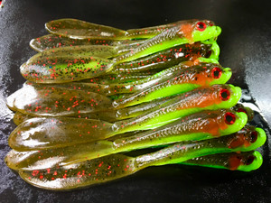 5" Nitrous Minnow PADDLE TAIL Color: Ole Staple Orange throat 25 count pack (Pre Order 2-3 Weeks)