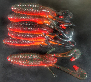 4.5 Ignite Craw Color: Black Neon Craw 30 count pack (Pre Order 2-3 Weeks)