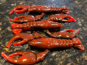 3.5” Live NEKO / Ned Rig Craw Color: Red Clay Craw 30 count pack (Pre Order 2-3 Weeks)