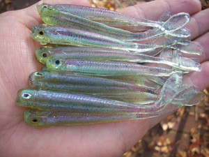 3.5" Drop Shot Minnow Color: Northern Lights 30 count pack (Pre Order 2-3 Weeks)