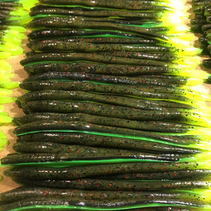 6" Shakey Head Worm Color: Ole Staple 50 Count Pack  (Pre Order 2-3 Weeks)