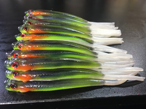 5.5" Ripper Minnow Color: Chartreuse Shad 25 count pack  (Pre Order 2-3 Weeks)