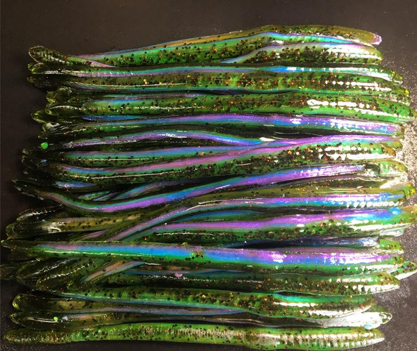 6" Shakey Head Worm Color: Fish On! 25 Count Pack  (Pre Order 2-3 Weeks)