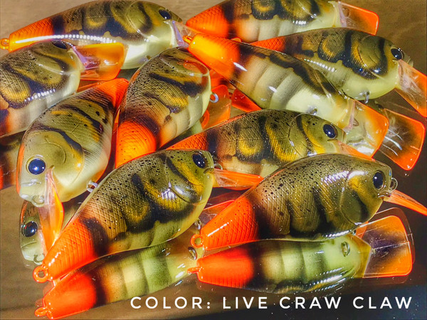 **PRE Order** 1.5 React! Square Bill Crankbait Color: Live Craw Claw