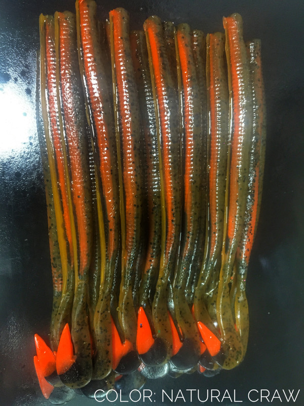 6" Buzz worm Color: Natural Craw 30 count pack (Pre Order 2-3 Weeks)