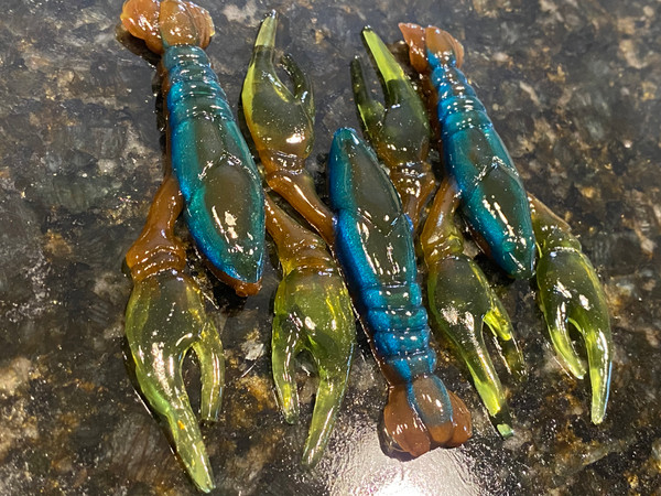 3.5" Live NEKO / Ned Rig Craw Color: Watermelon Blue 30 count pack (Pre Order 2-3 Weeks)