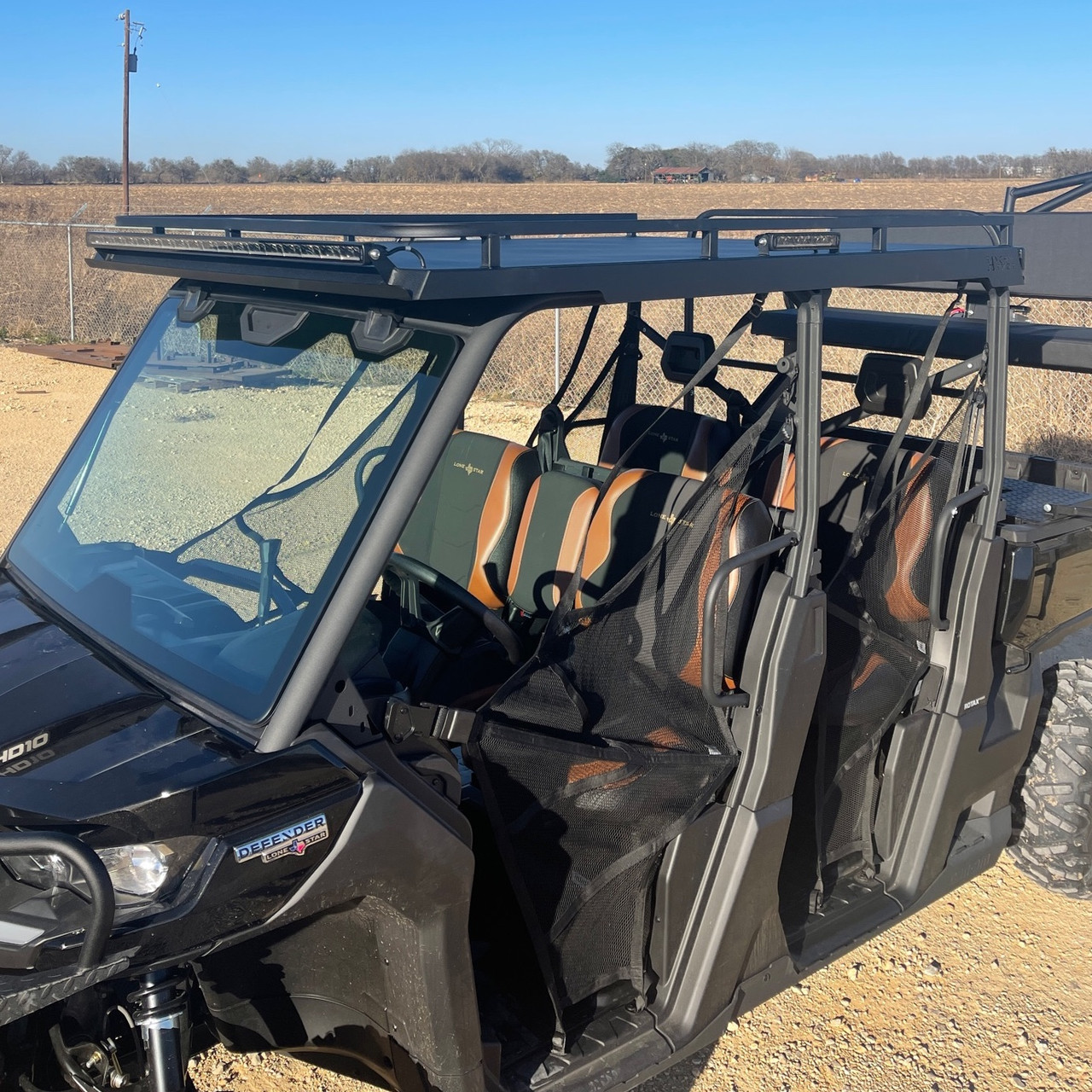 CanAm Defender Max Crew Metal Roof Rack Tops by Ranch Armor