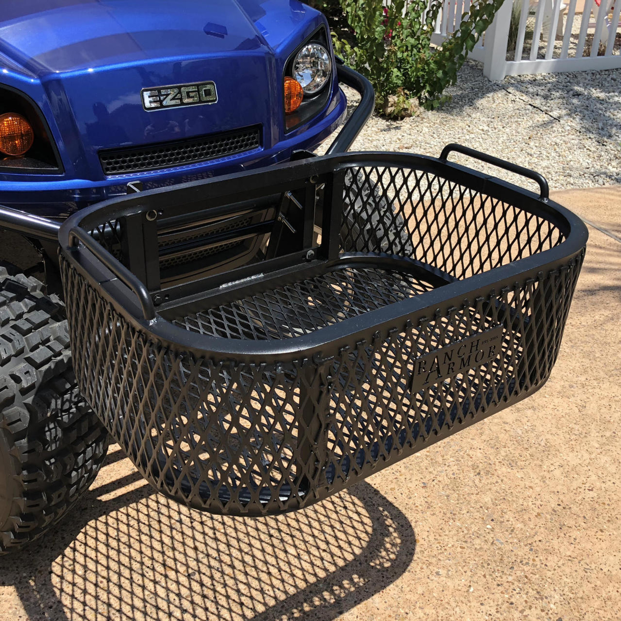 EZ GO Golf Cart Aluminum Front Cargo & Storage Basket - Ranch Armor UTV