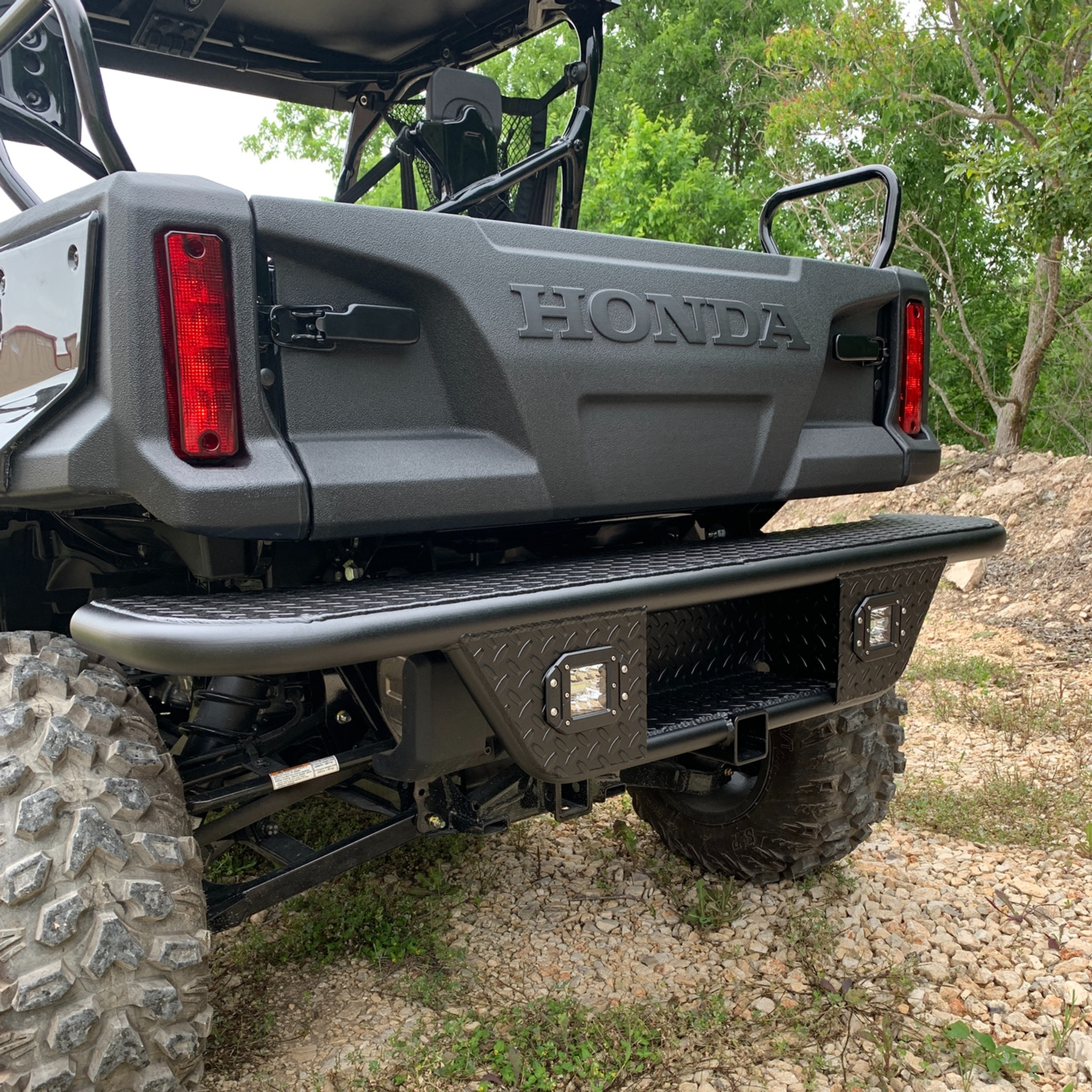 Honda Pioneer Rear Bumper For 1000 3 With Step Built In By Ranch Armor