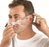 The ResMed Swift FX Bella Gray nasal pillow CPAP mask shown with its minimalist silicone headgear and soft nasal cushions
