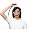 ResMed  AirTouch N30i cloth nasal cradle mask for comfortable Canadian sleep therapy- Fitted on woman