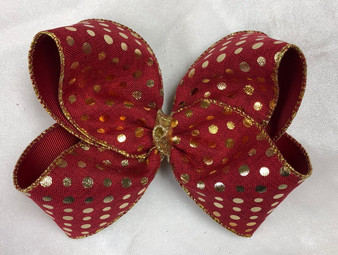 Cranberry with Gold Dots 