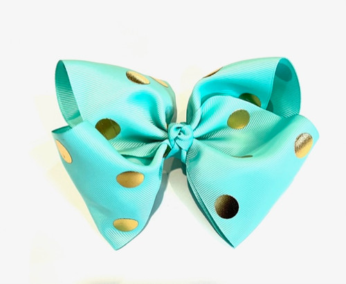 AQUA with GOLD DOTS