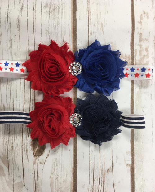 4TH Shabby Flower Stretchy Wrap