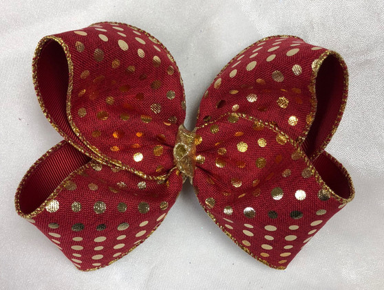 Cranberry with Gold Dots 