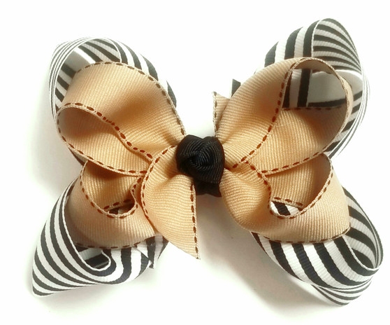 Navy Stripe Stacked with Khaki